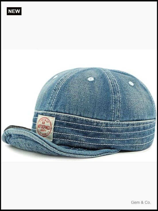 Vintage Denim Baseball Cap Washed Cotton Soft Brim Adjustable main image 7